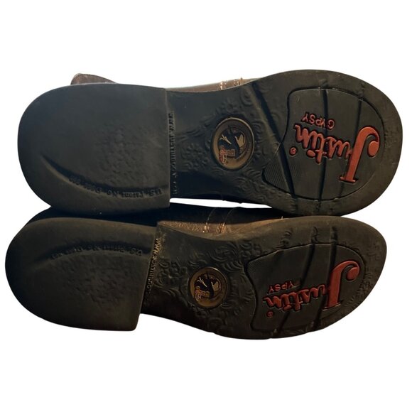 Justin Gypsy Western Cowboy Boots Size 10B Leather Upper embroidery - Picture 7 of 7